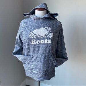 ROOTS Original Beaver Salt & Pepper Hoodie Sz S